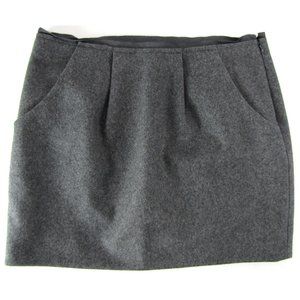 SALE! Wool Gray Short Mini Skirt
